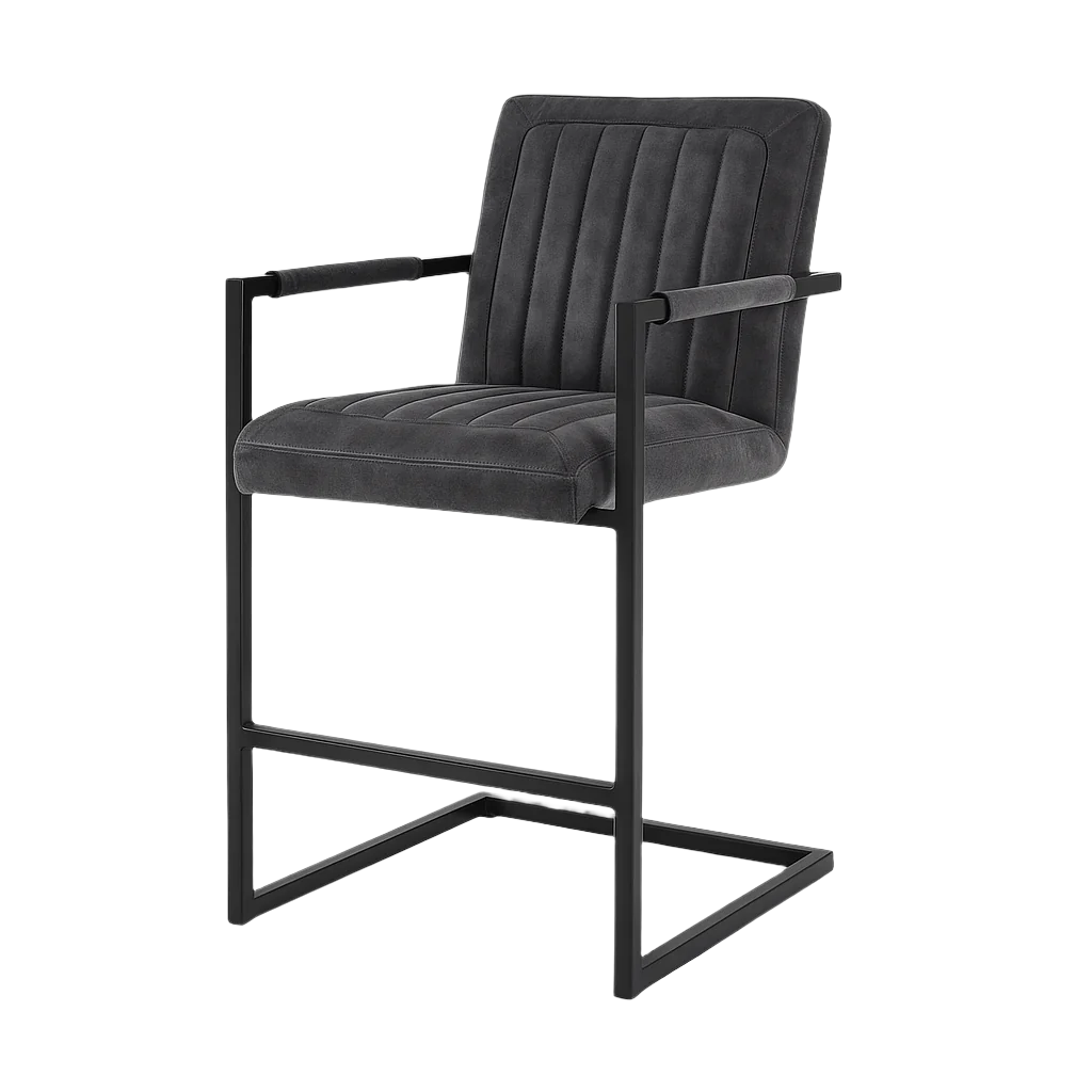 Scaun bar catifea GRI model TRUM