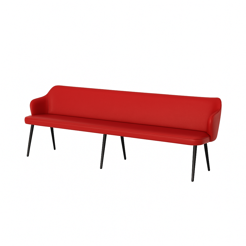 Bancheta piele ZOE culoare ROSU