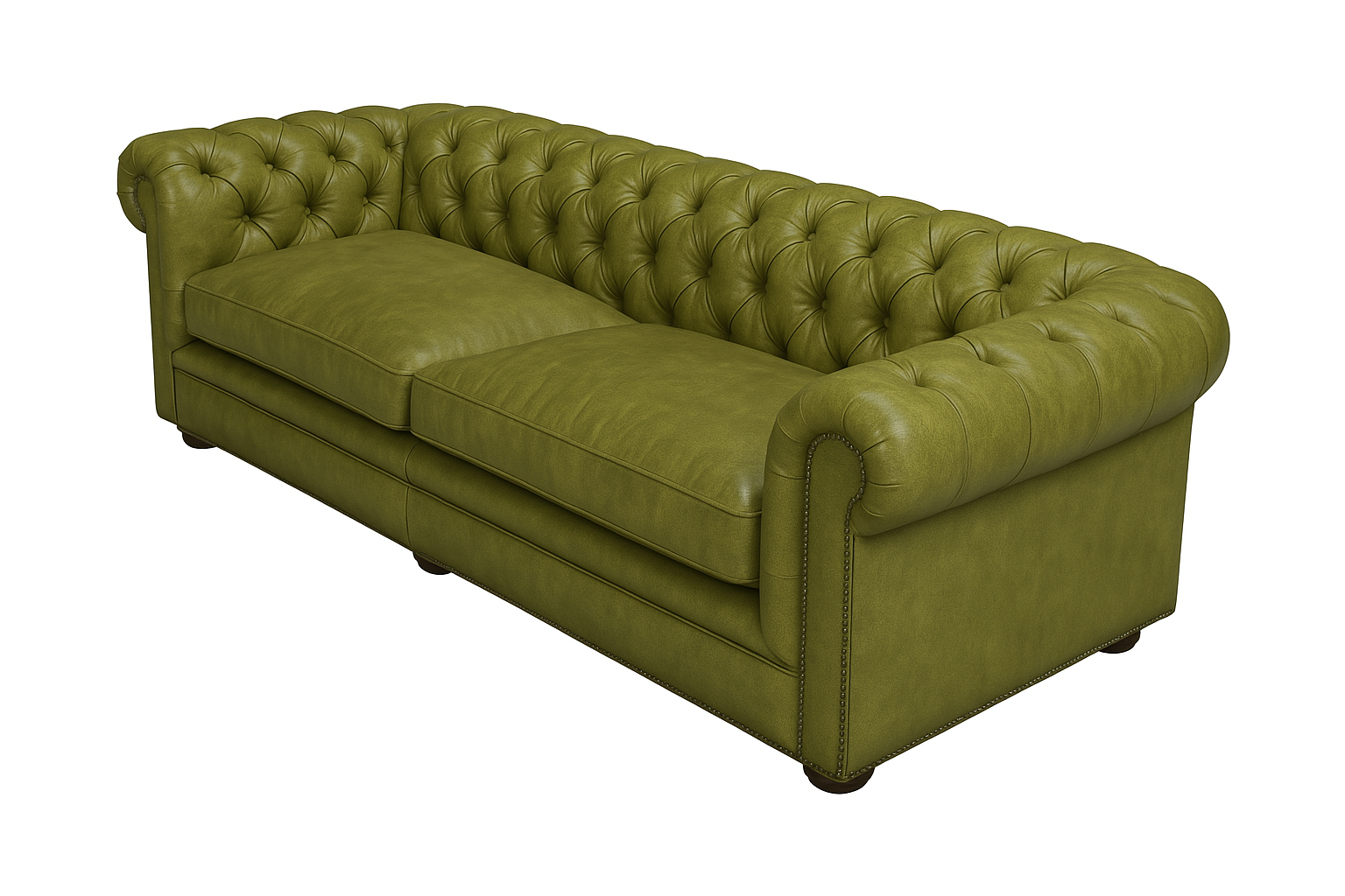 Canapea chesterfield GYMA piele VERDE