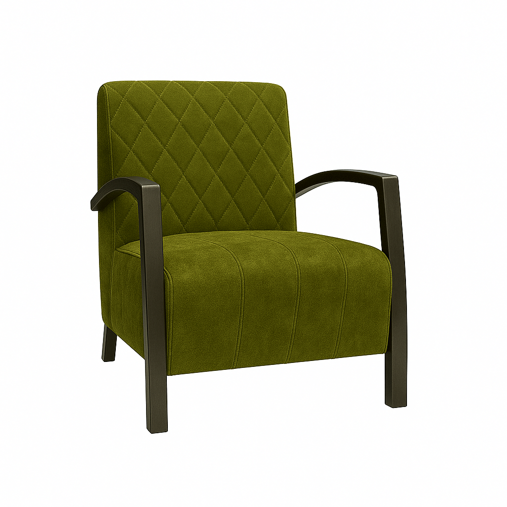 Fotoliu catifea VERDE | model DIAMOND