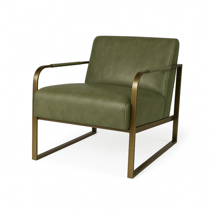 Fotoliu piele VERDE | model MARCELO