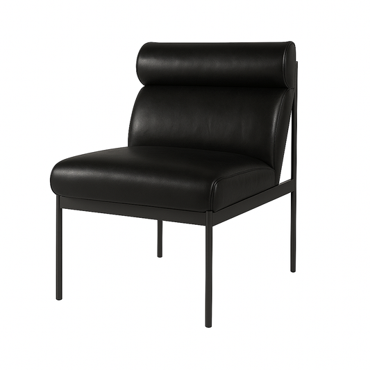 Fotoliu piele NEAGRA | model MELIMI