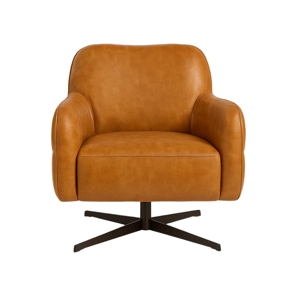 Fotoliu piele RICO culoare maro deschis – Confort și rafinament