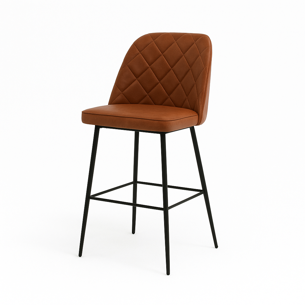 Scaun bar piele naturala BEJ | model FOX