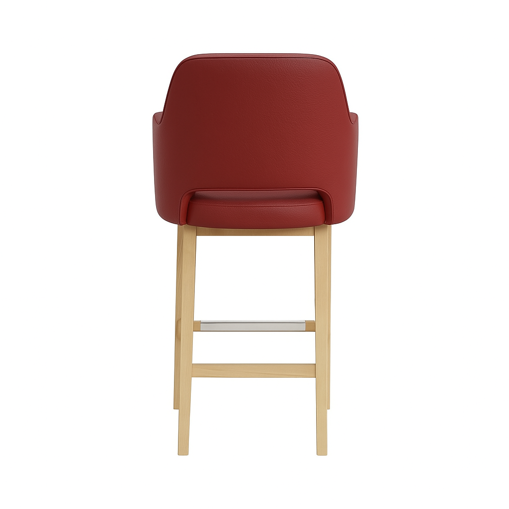 Scaun bar piele naturala BEJ | model APRIL