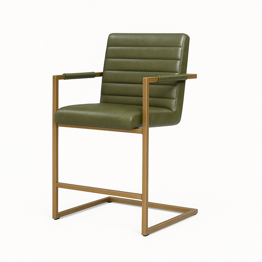 Scaun bar piele VERDE | model DONI