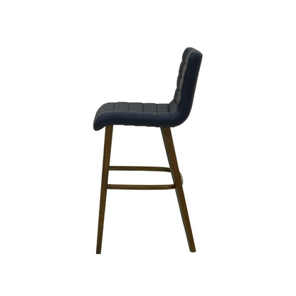 Scaun bar piele naturala ALBASTRA | model RIGA