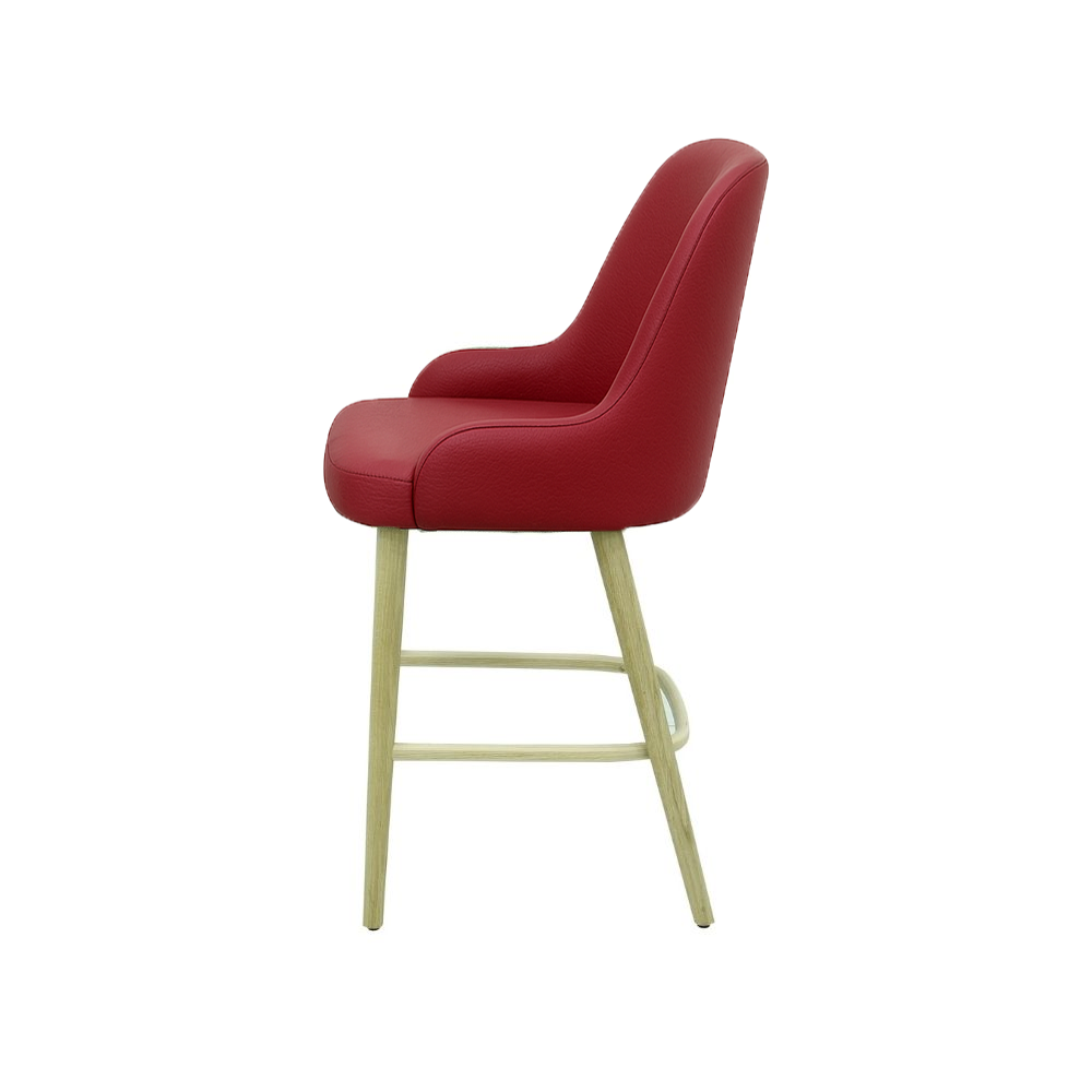 Scaun bar piele naturala BEJ | model ROCCO