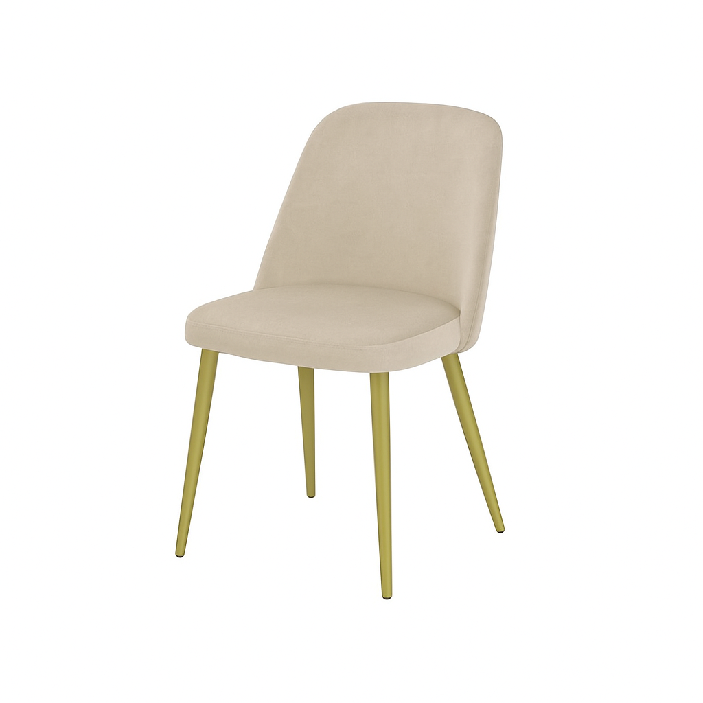 Scaun catifea GALBENA | model FOX