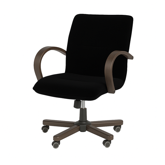 Scaun birou catifea NEAGRA | model OMEGA O