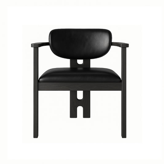 Scaun piele NEAGRA | model ANDULORD