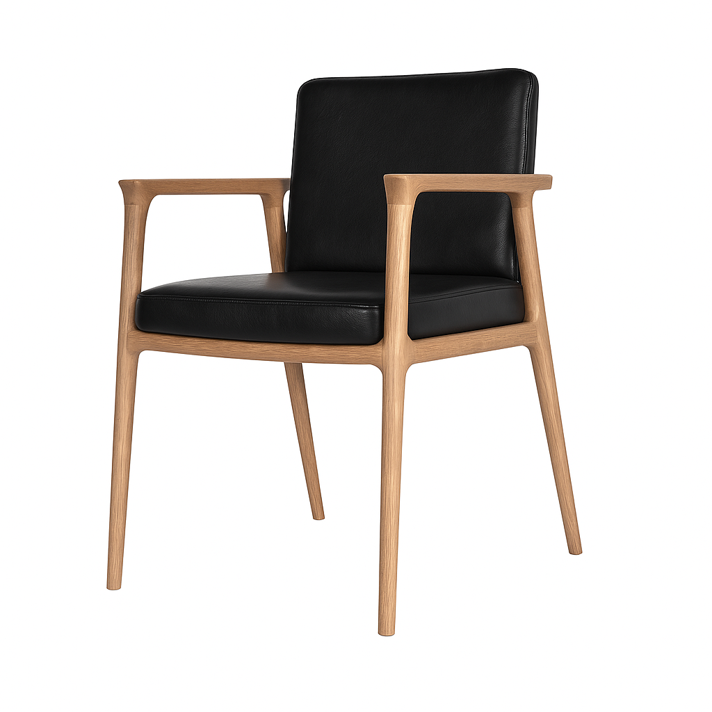 Scaun piele NEAGRA | model GASPARO
