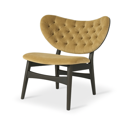 Scaun tip fotoliu catifea SAMUEL culoare BEJ